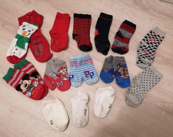 Lot de 14 chaussettes/socquettes noël, mickey, pat patrouille 27/30 - photo numéro 1