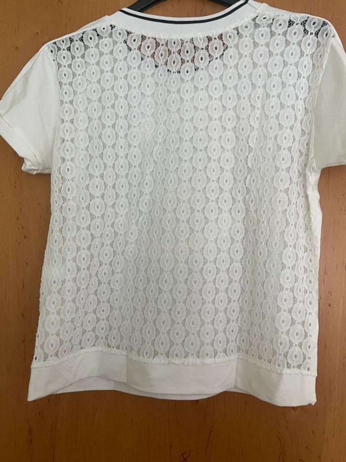 Super t-shirt blanc à dentelle TU - photo numéro 3