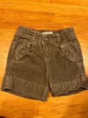 Short velours gris okaidi