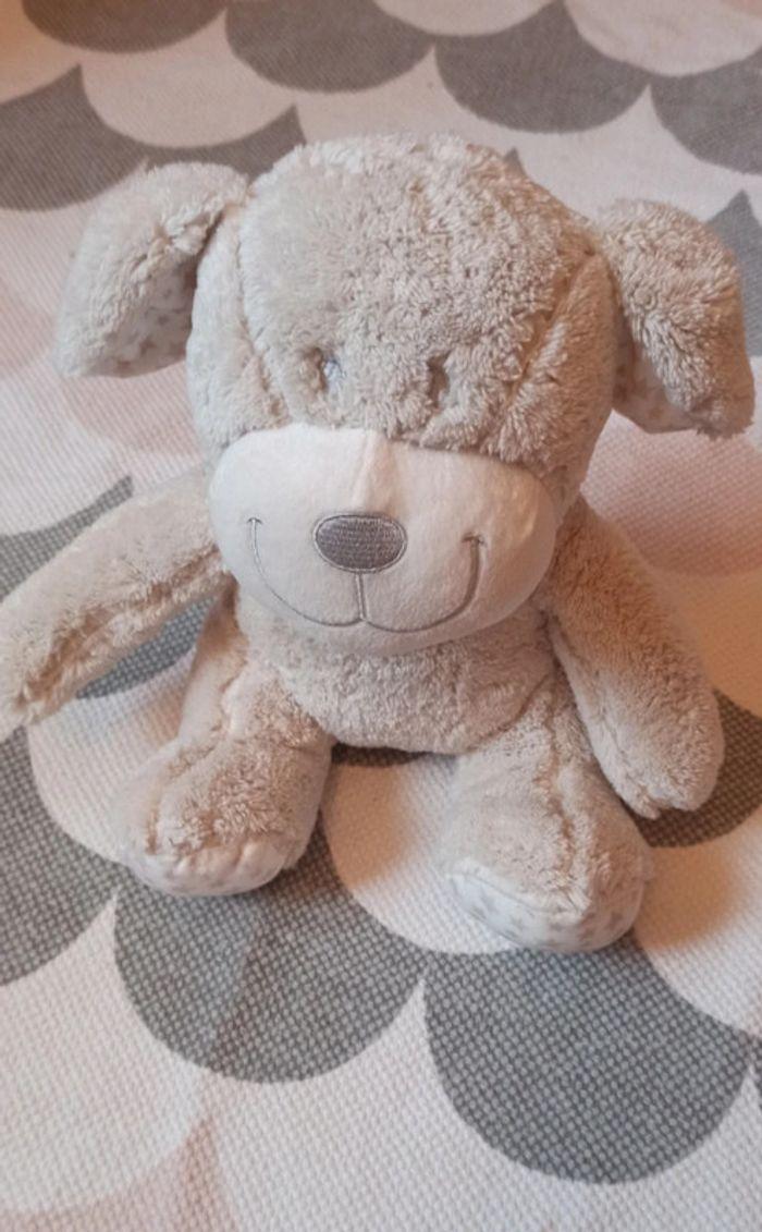 Doudou peluche chien Beige - photo numéro 1