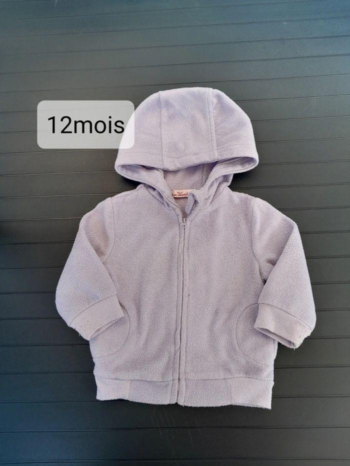 Veste polaire 12 mois lila - photo numéro 1