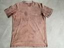 T shirt marron marbré col V Taille M Tex