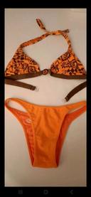 Maillot de bain 2 pièces orange