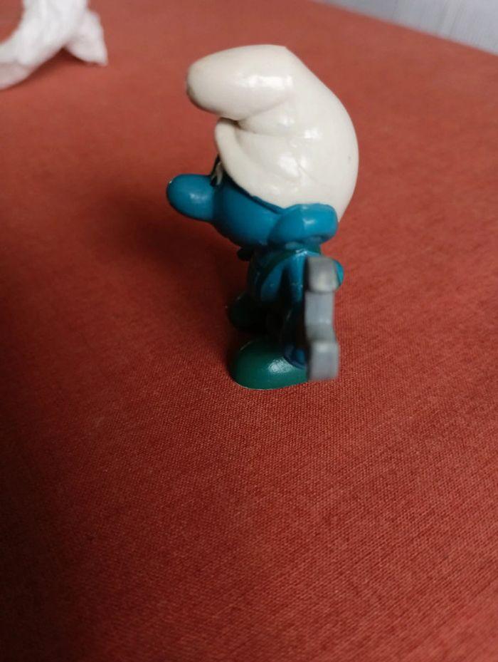 Figurine Schtroumpf mécanicien des années 80 - photo numéro 2