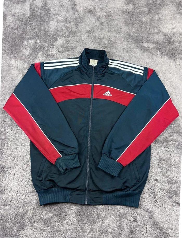 👕 Veste de Sport Adidas Vintage 00’s logo brodé Bleu Marine Taille L 👕 - photo numéro 1