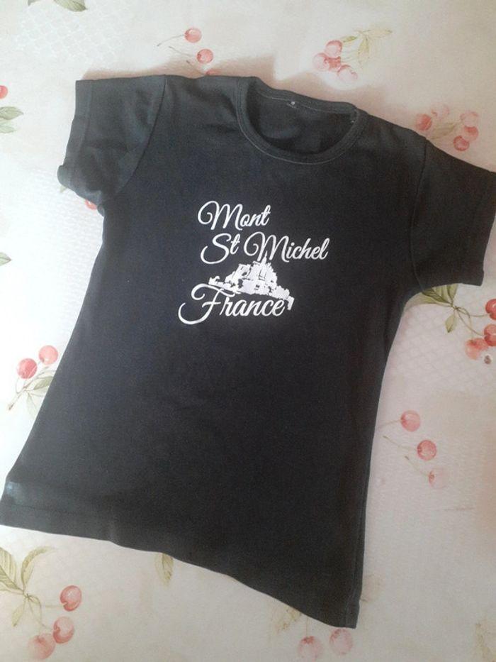 T-shirt manches courtes noir " mont St Michel " - photo numéro 4