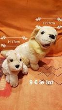 Peluches 2 chiens neuves