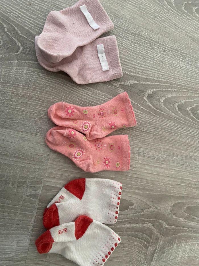 Lot 3 paires chaussettes bébé fille 15 / 18