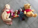 Lot peluches: Winnie, bourriquet, porcinet, tigrou