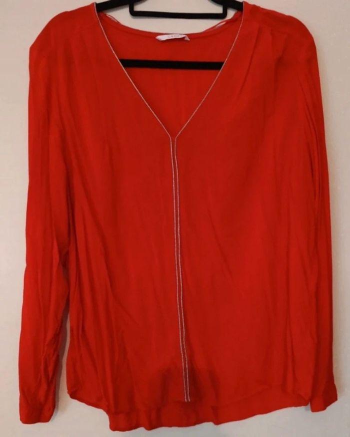 Blouse manches longues rouge - photo numéro 1