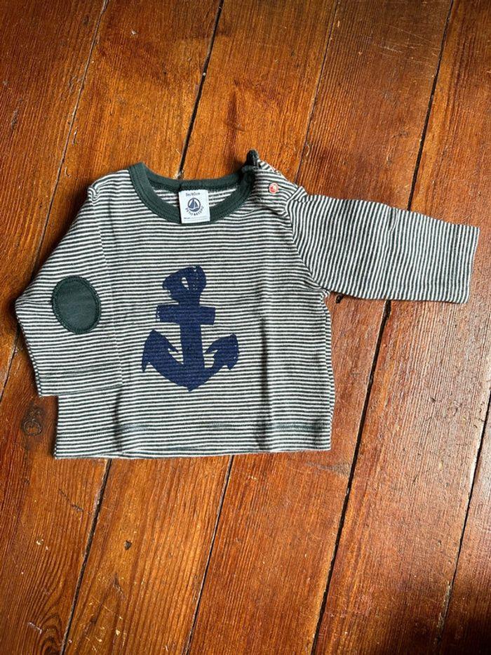 Marinière Petit Bateau 3 mois bleue - photo numéro 1