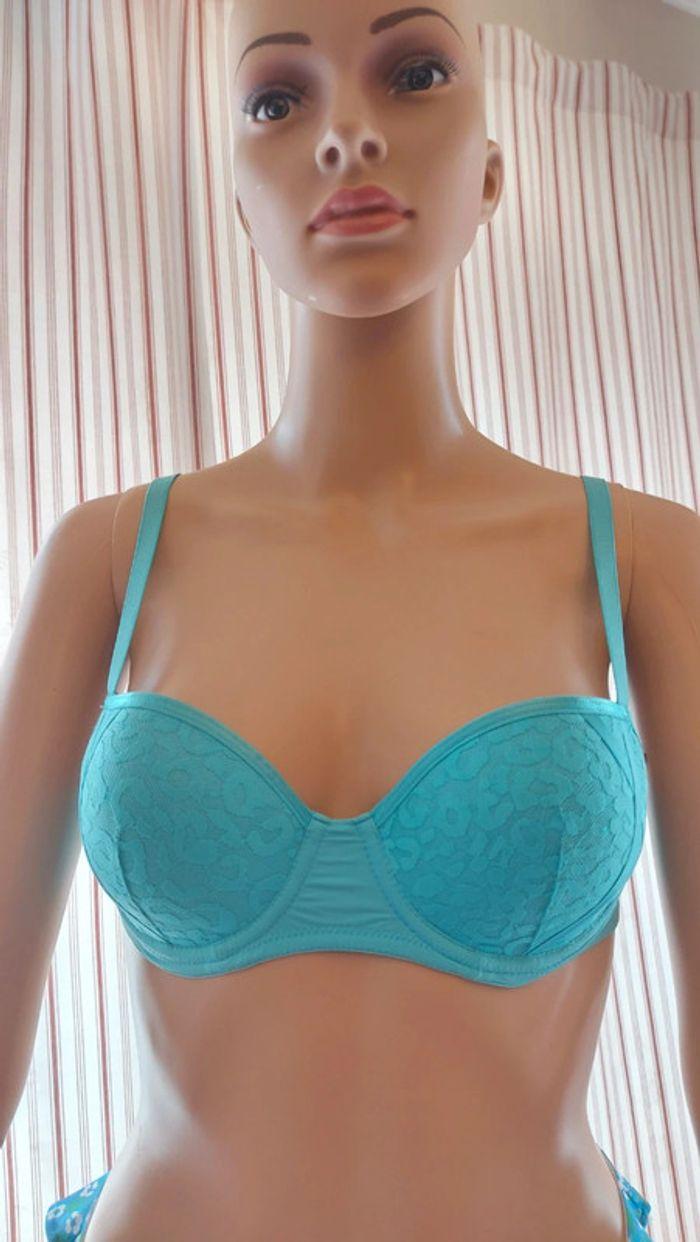 Soutien gorge tourquoise Sapph fr 85B - photo numéro 1