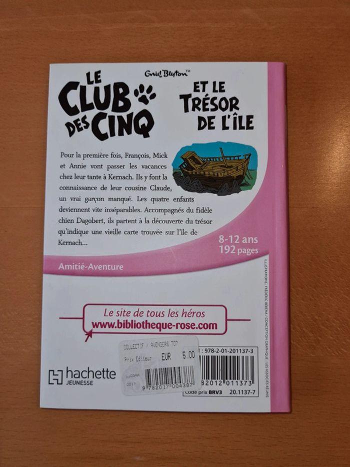 Livre le club des cinq et le trésor de l'île neuf sans étiquette - photo numéro 2