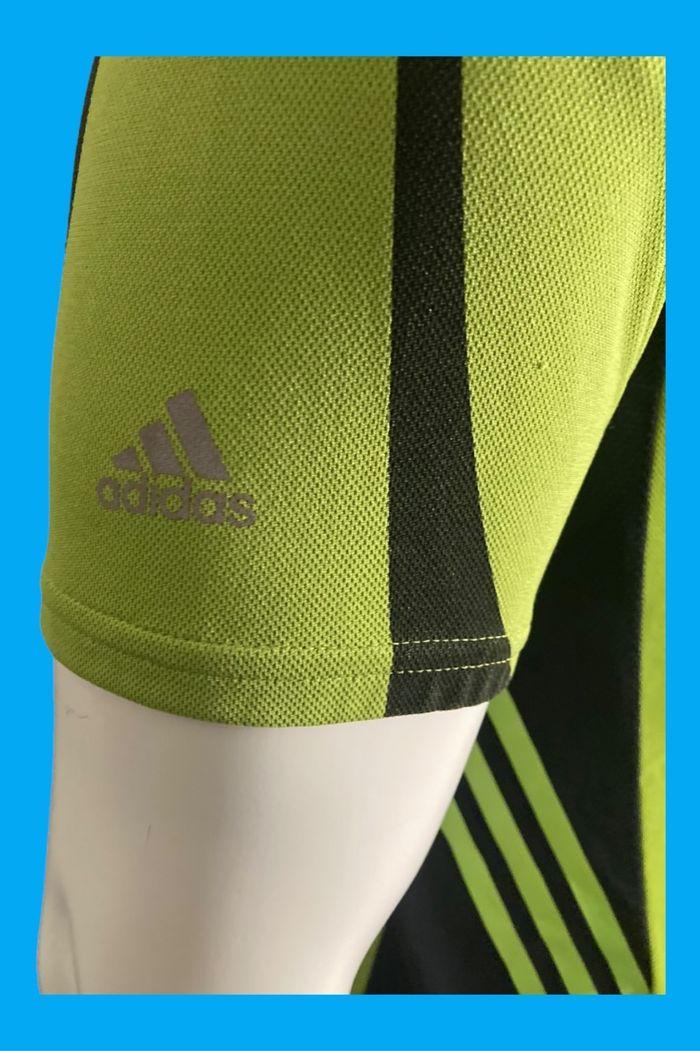 Maillot cyclisme Adidas à manches courtes vert anis/noir taille M bon état - photo numéro 7