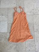 Nuisette en satin vintage Etam orange