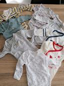 Lot x8 body manches longues croisées 6 mois