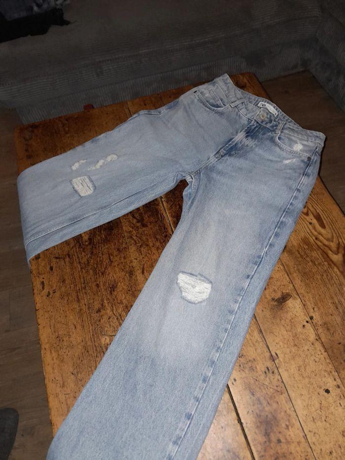 Jeans zara large taille haute - photo numéro 7