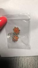 Boucles d’oreilles en argent et fleur orange