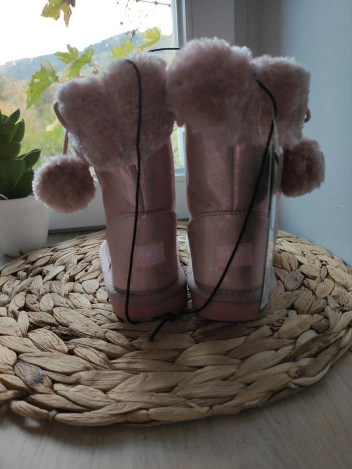 Bottes fourrées rose poudré chaudes imperméables 25 - photo numéro 4