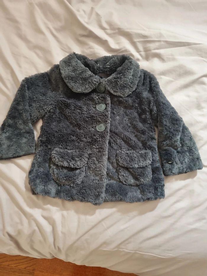 Manteau gris lili gaufrette