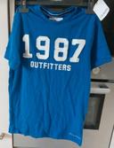 Tee-shirt  Jules  vintage  bleu