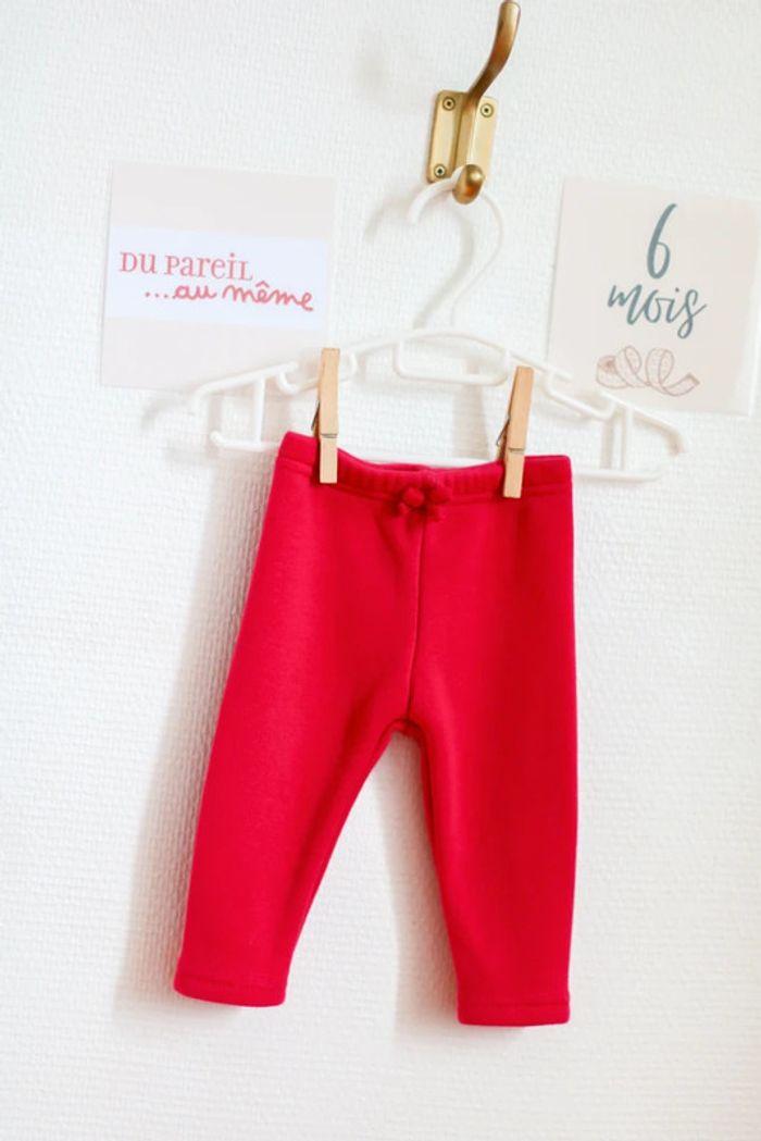 Pantalon fuchsia doublé, DPAM, 6 mois - photo numéro 1