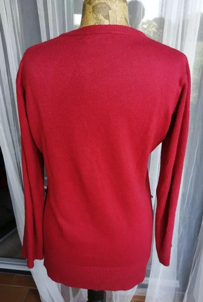 Pull long chaud, rouge, col V, Yessica, C&A, L - photo numéro 4