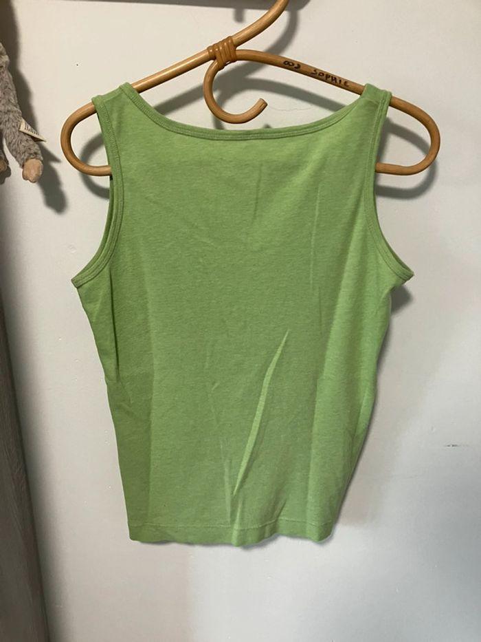 Débardeur vert à fleur taille XL - photo numéro 3