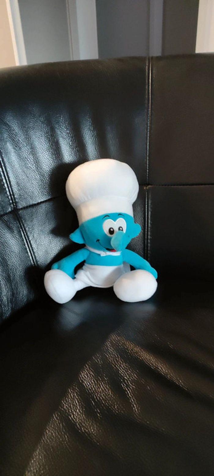 Peluche Schtroumpf cuisinier pâtissier - photo numéro 1