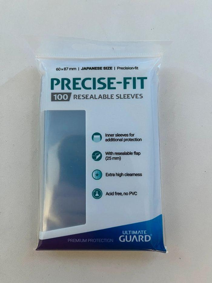 1 paquet de 100 precise fit resealable sleeves 60 x 87 - photo numéro 1