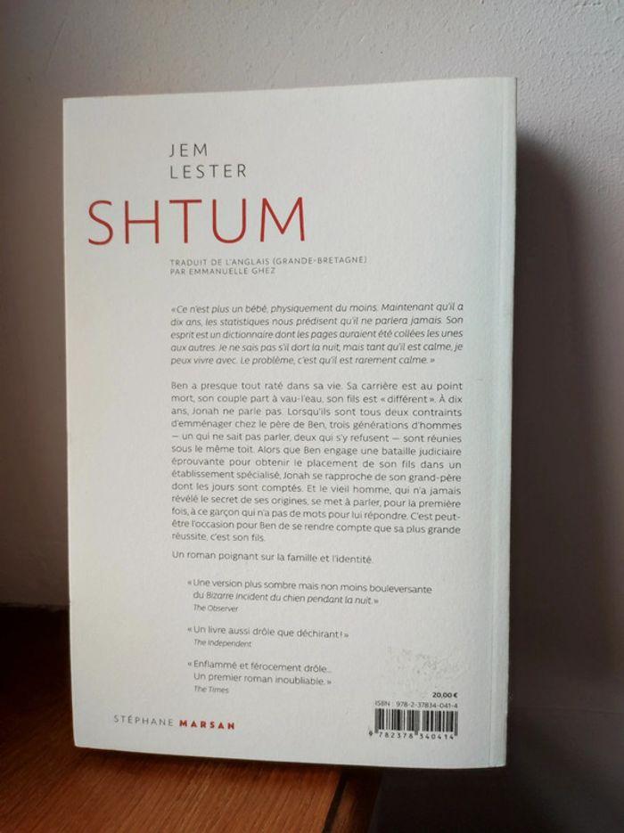 Livre "shtum" de jem lester - photo numéro 2