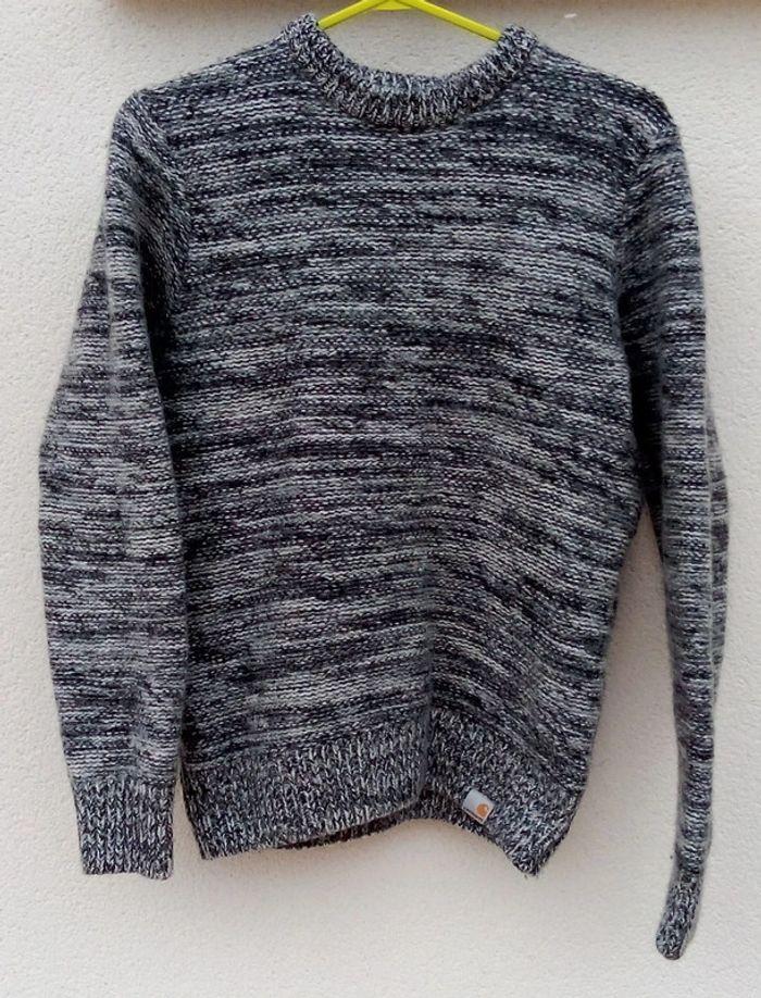 Pull d'hiver en laine d'agneau Carhartt gris chiné taille XS/S - photo numéro 7