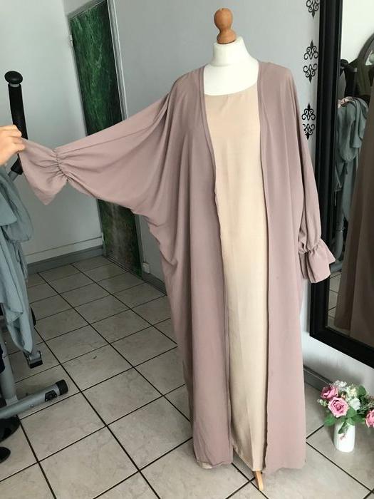 Kimono taupe à volants tulipe 👘 - photo numéro 4