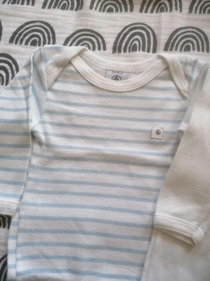 Lot de 3 bodies Petit bateau 3 mois - photo numéro 3