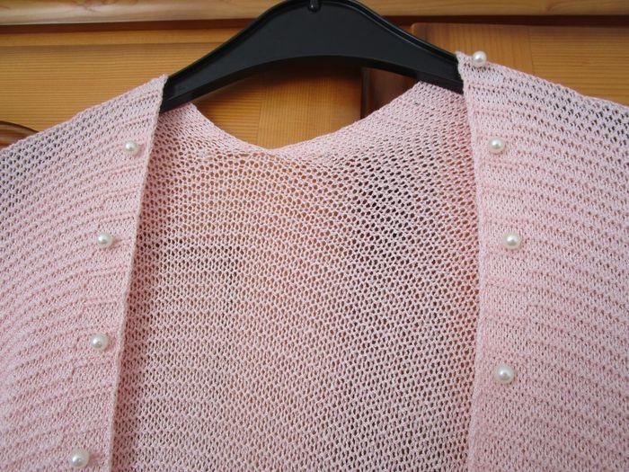 Gilet arrondi rose et perles Femme TXL (42) - photo numéro 3