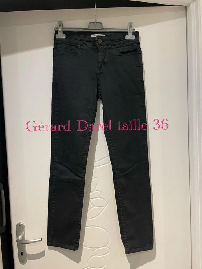 Pantalon extensible noir taille haute coupe slim Gérard Dardel taille 36 - photo numéro 1