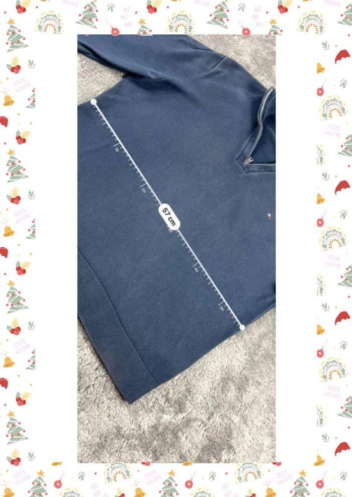 👕 Sweat quart Zip Tommy Hilfiger avec logo brodé Bleu Marine Taille XL 👕 - photo numéro 5