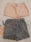 Lot 2 shorts bébé fille