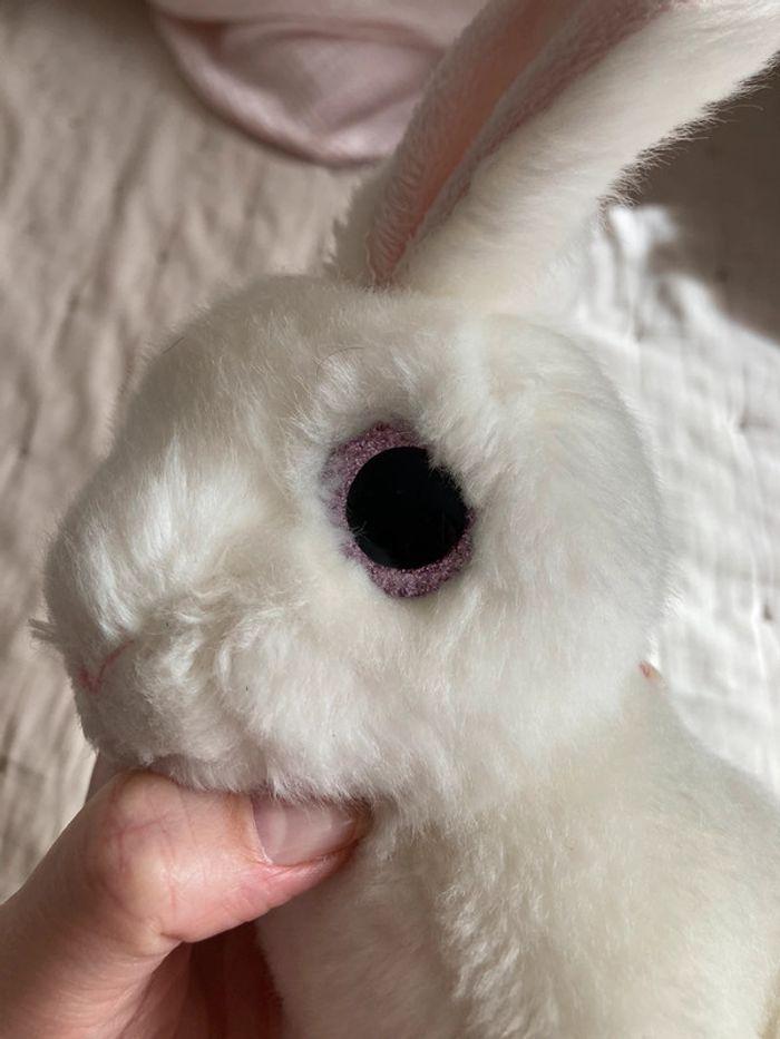 Peluche lapin blanc et rose - photo numéro 8