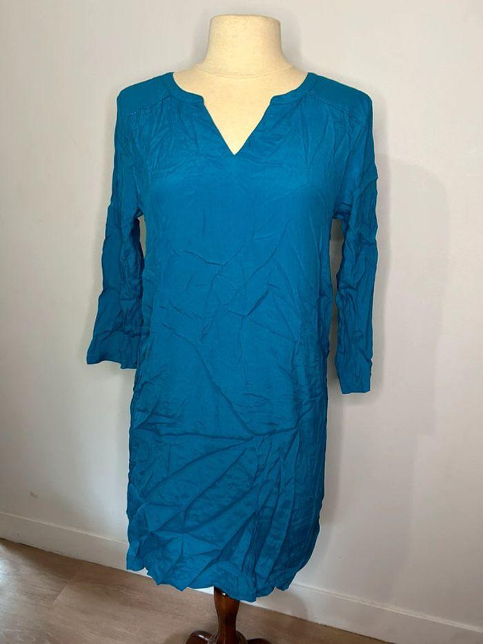 Robe casual bleue manches longues - photo numéro 1