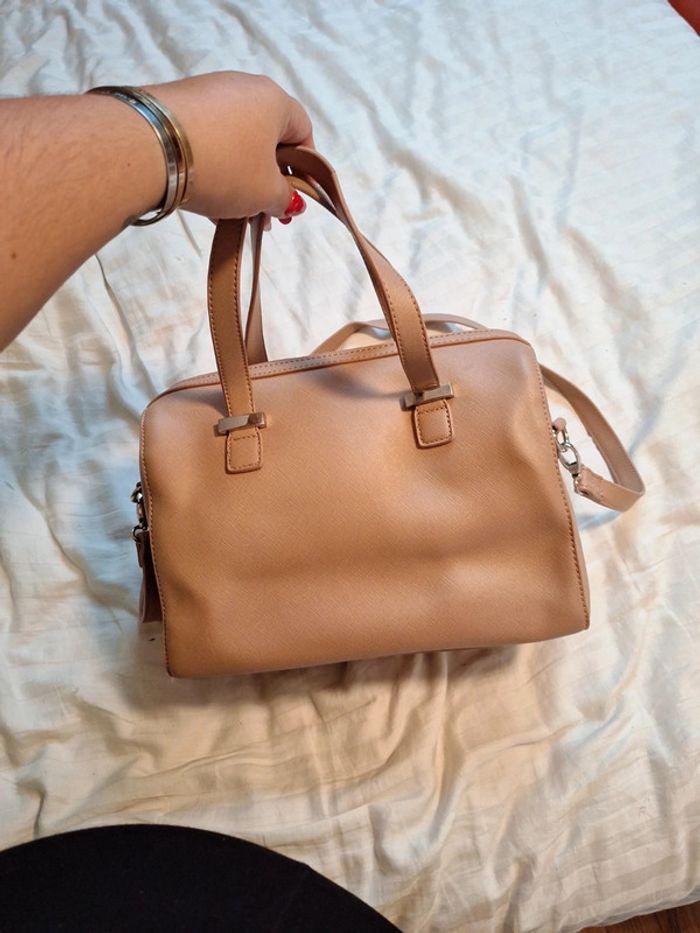 Sac à main beige rosé - photo numéro 1