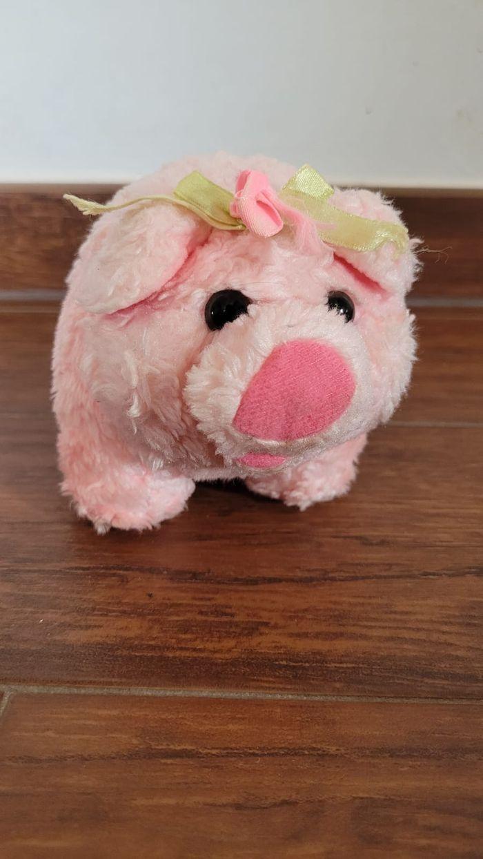 Peluche cochon rose - photo numéro 1