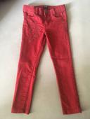 Pantalon fille rouge skinny