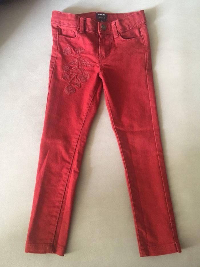 Pantalon fille rouge skinny - photo numéro 1