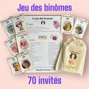 Jeu des binômes (70 invités)