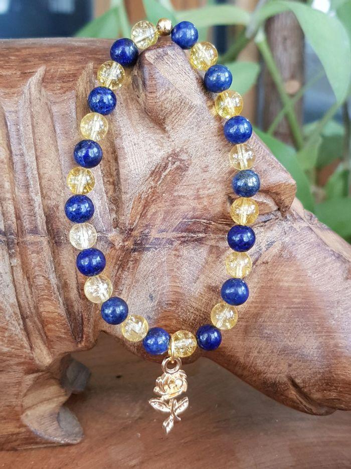 Bracelet lazuli et citrine