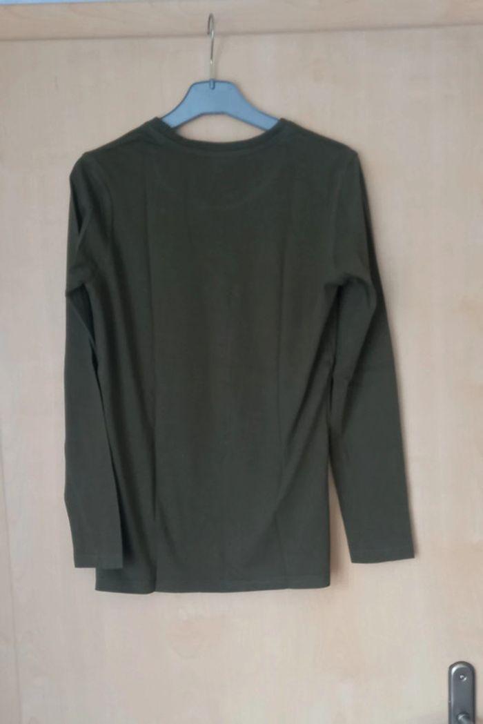 Sweat manches longues vert olive/jaune.  Y.F.K - photo numéro 2