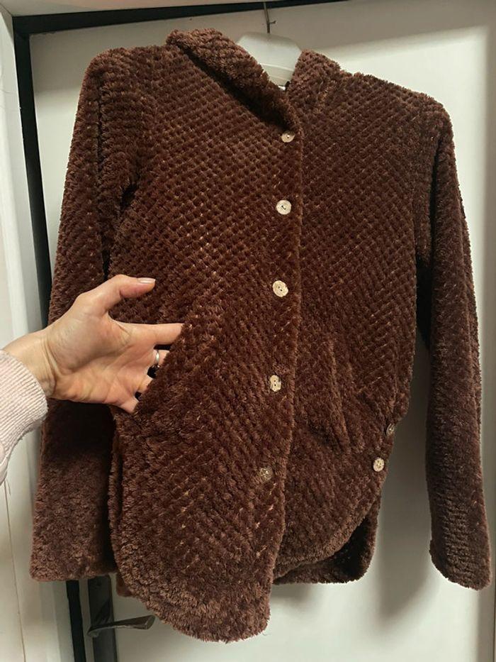 Veste polaire toute douce marron taille M - photo numéro 2