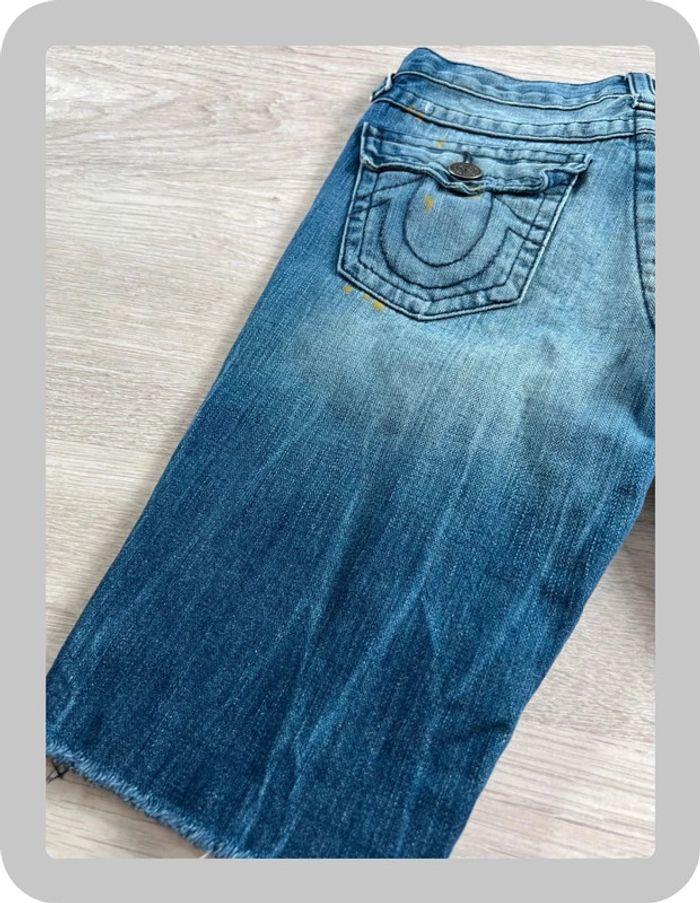 🩳 Short vintage brodé en jean True Religion Bleu Taille XS 🩳 - photo numéro 12