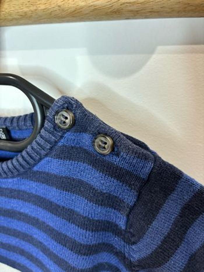 Pull enfant à rayures bleues - photo numéro 5